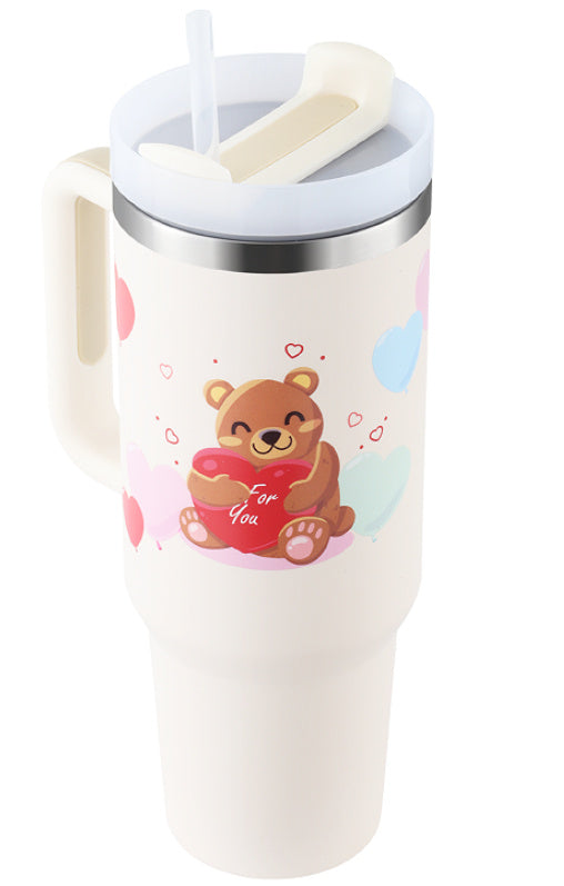 40 Oz Tumbler With Handle Straw Insulated