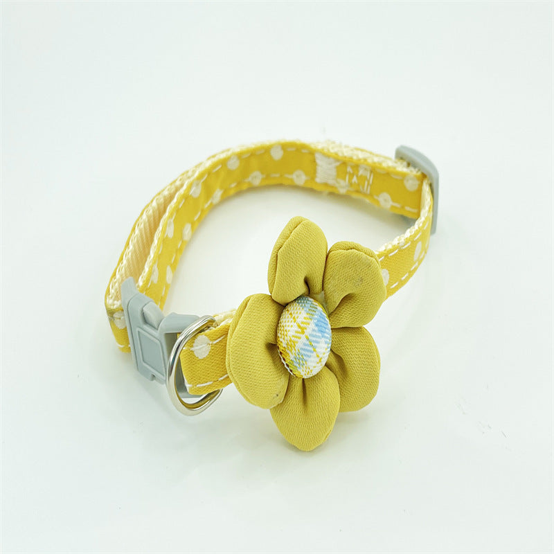 Cute Cartoon Flower Polka Dot Collar