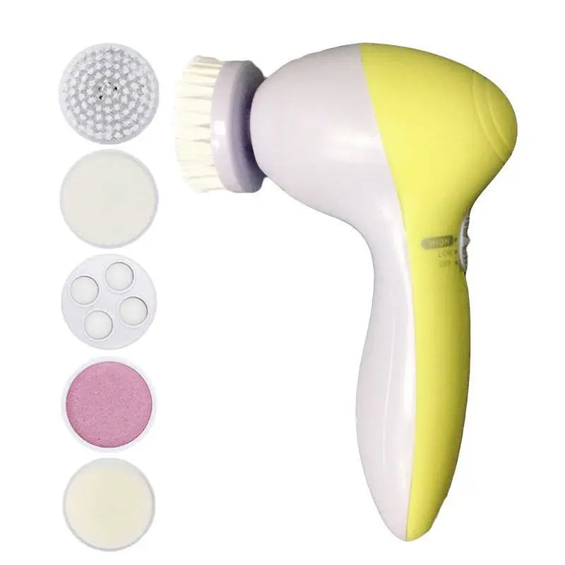 Electric Facial Cleaner 5 in 1 Face Cleansing Brush Wash Machine Spa Skin Care Massager Blackhead Cleaning Facial Cleanser Tools