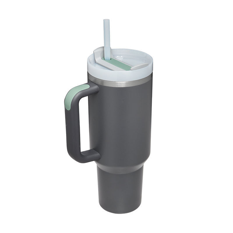 40 Oz Tumbler With Handle Straw Insulated