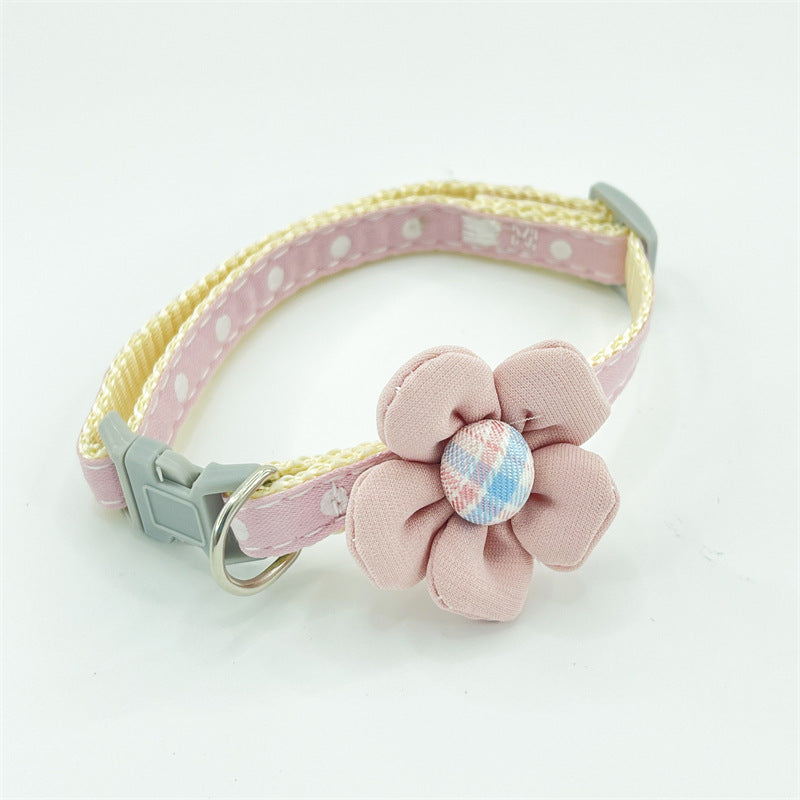 Cute Cartoon Flower Polka Dot Collar