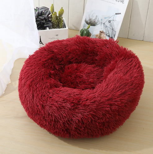 Removable And Washable Round Long Hair Pet Nest