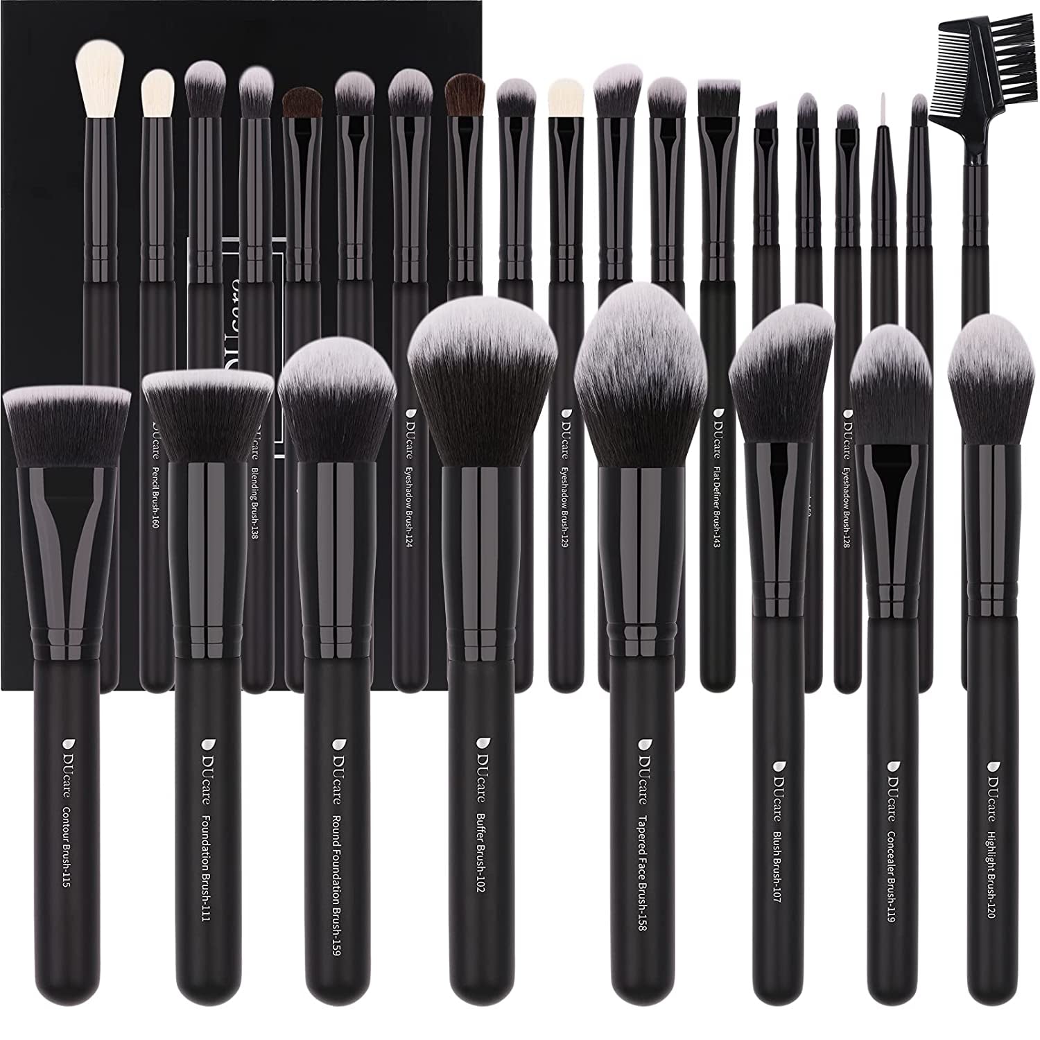 Professional Makeup Brushes Set 27Pcs Makeup Brush Set Premium Synthetic Kabuki Foundation Blending Face Powder Blush Concealers Eye Shadows Brushes